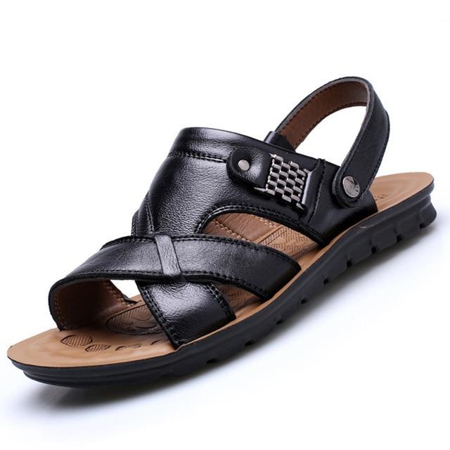 Summer Men Sandals Solid Color Casual Men Shoes Fashion Comfortable Open Toe Sandals Soft Beach Footwear For Male Sandalias