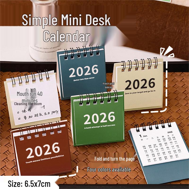 2026 Inspirational Cartoon Desk Calendar: Perfect Student Reward or Kindergarten Gift