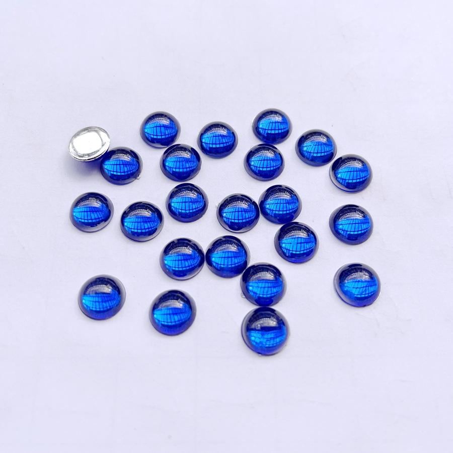 100 Pcs Beautiful Color 10mm Semi-circular Phone Case Decoration Flat Back DIY Jewelry Decoration Crystal Rhinestone