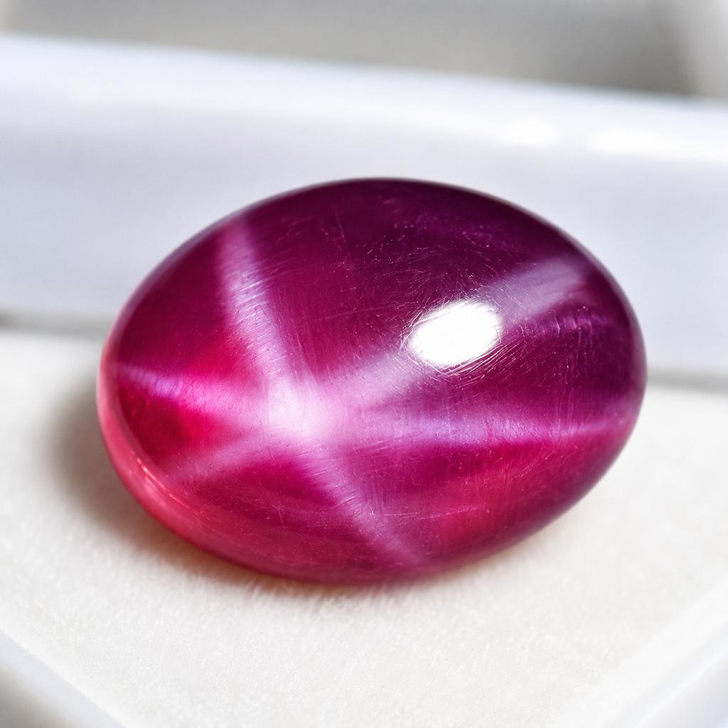 Natural RED Star Ruby Oval Shape 14 Ct Stunning CERTIFIED Gemstone Loose