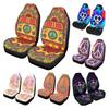 Universele 2 Stuks Autostoelhoes Voorkant Boho Hippie Mandala Bloemenpatroon Vrouwen Emmerstoelen Beschermer Geschikt voor SUV Vrachtwagens Sedans