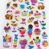 4 Sheetsset Candy Cake Food Drink Stickers Children Cartoon 3D Bubble Foam Sticker For Kids Diy Scrapbook Notebook Decoration