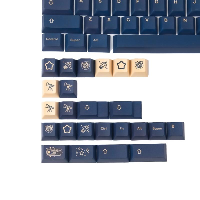 132Keys PBT DYE-Subbed Stargaze Keycaps for Mechanical Keyboards for Key   Profile For MX H GH60/64/68/84/