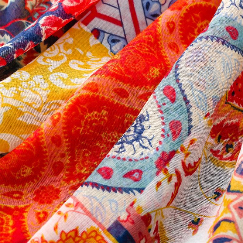 Ευρωπαϊκό και Αμερικανικό Ρετρό Τοτέμ Αντιθετικό Φουλάρι Καλοκαίρι Νέο Αντηλιακό Αντιθετικό Σάλι Γυναικείο