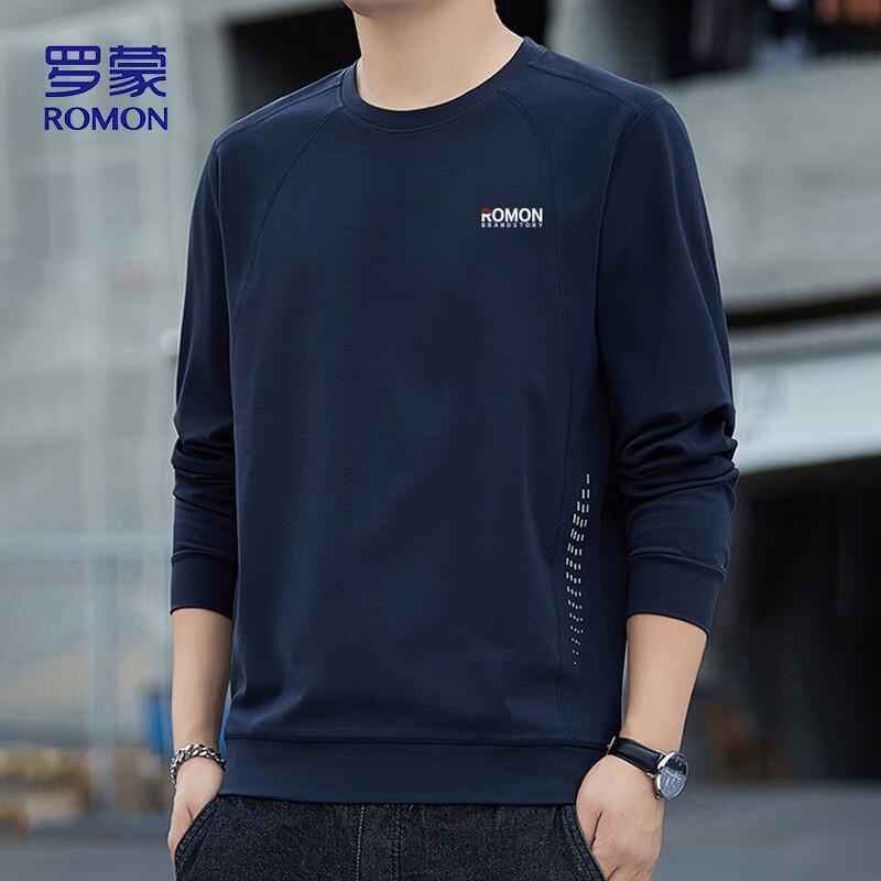 ROMON Men's WY0601 Casual Crew Neck Long Sleeve Sweatshirt