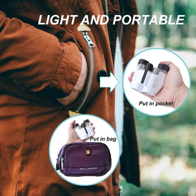 Binóculos 8X21 Telescópio Little Paul Alta Ampliação Alta Definição Compacto Portátil Infantil Concerto Para Observação de Aves