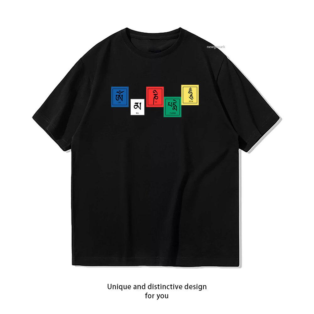 

Buddhist Prayer Flag Om Unisexi Padme Hum Om Unisexi Padme Hum TShirt Women Unisex Casual cotton graphic t shirts Oneck ropa hombre S