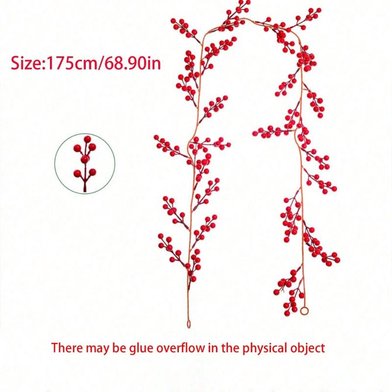 Artificial Christmas Fruit Berry Rattan Christmas Atmosphere Decoration Christmas Fruit Rattan