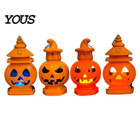 Castle Shape Halloween Light Pumpkin Lantern, Handheld Glowing Jack O Lantern Party Table Centerpiece for Kids, Spooky Decoration Prop, Night