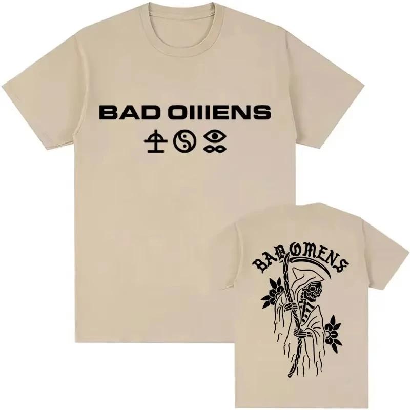Bad Omens Band Tour American Music Tee Shirt The Death of Peace of Mind Skeleton Graphic T Shirt Men's Rock Style Gothic T-shirt