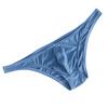 Men Briefs Ice Silk Thin Stripe Solid Color U Convex Inside Wearing Sexy Quick Dry Thong Panties Underpants for Sleeping