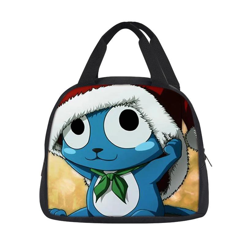 FAIRY TAIL Lunch Bag Cartoon Anime Printed Student Boys and Girls New Style Lightweight, Small, Large Capacity, Versatile