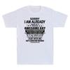 Sorry I Am Already Taken By A Freaking Awesome Guy Husband Retro Unisexs Tshirt