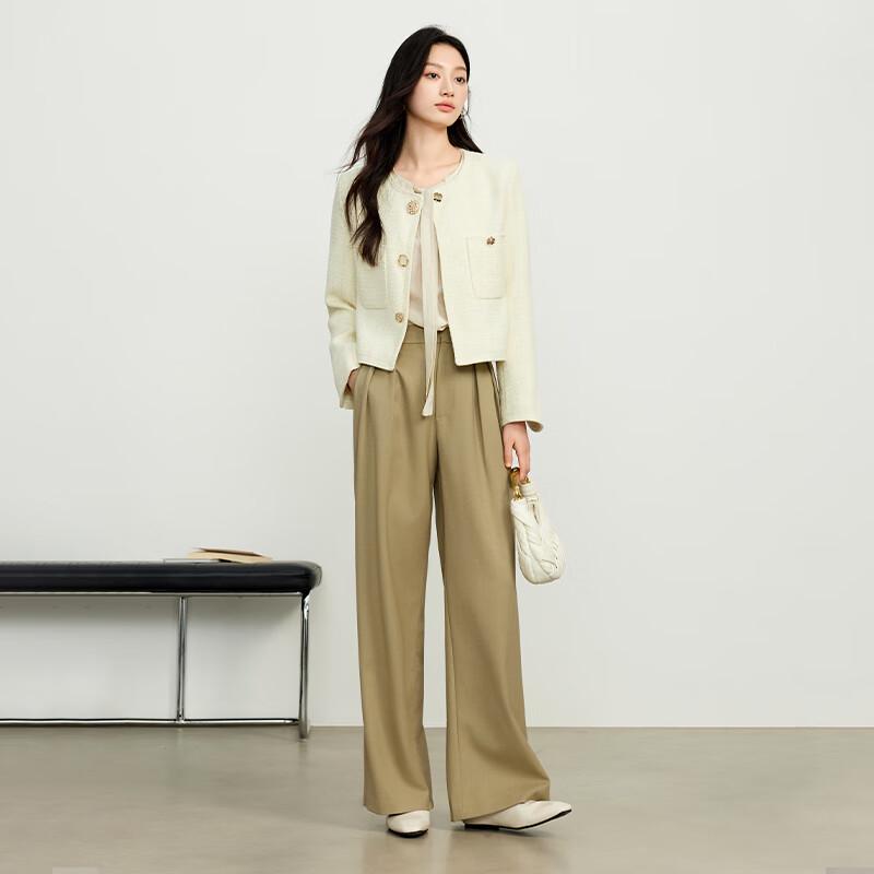 JOY SPEAKER Women's Petite Tweed Style Short Jacket