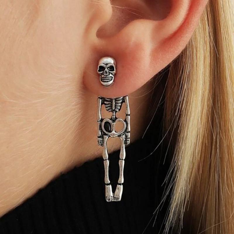 

1 Pair Cute Black Cat Stud Earrings for Women Front Back Animal Jewelry Punk Fashion Statement Friendship Piercing Party Gift