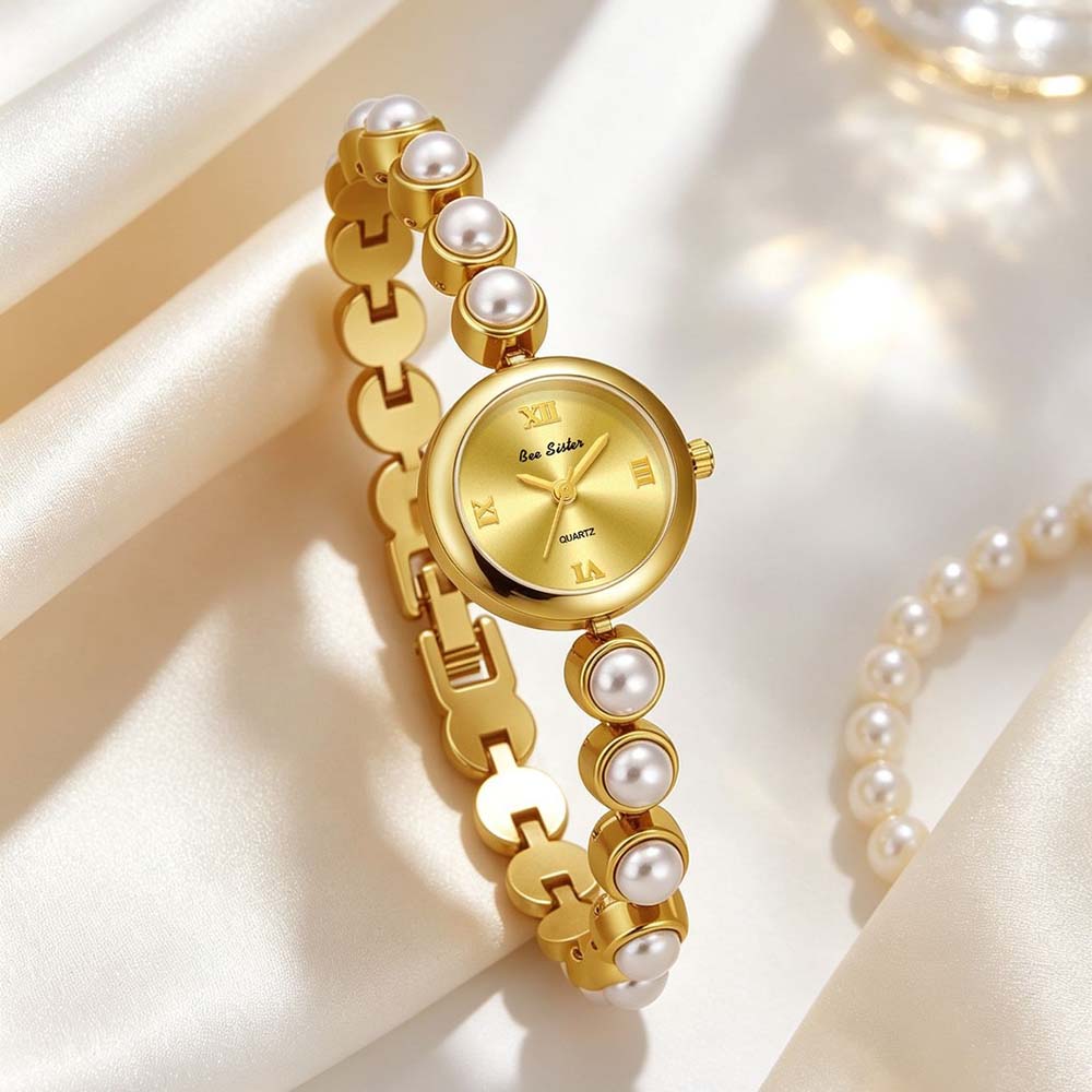 BS New Women's Quartz Wristwatch Luxury-Style Imitation Pearl Watch for the Sophisticated Woman reloj para mujer FA1877
