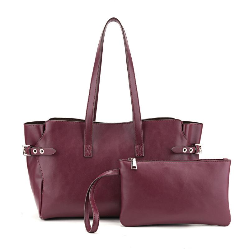 

Winter New Buckle Decoration Women s Tote Bag Large Fashion Versatile Shopping Handbag Single Shoulder Bag Composite Bag бордовый