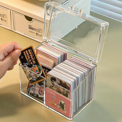 1 Stück Transparente Kartenaufbewahrungsbox Spielkarten-Kunststoffbox Hält Display-Kartenetui Für Postkarten/Fotos Organisieren Verpackungsboxen