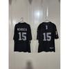 Camiseta de Fútbol Americano Bordada Oversize para Hombre Equipo Tigers Raiders Ropa Deportiva Corte Holgado Mezcla de Algodón