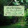 1 Set Anti-deform Green Color Good Burr Free Garden Hanging Plaques Sign Decorative Plaque