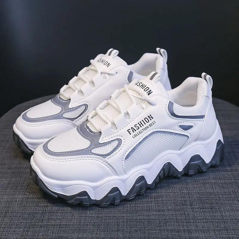 Sports Shoes for Women Sneakers Athletic Trends 2024 High On Platform Woman Footwear Deals Cheap Walking Comfortable and Elegant