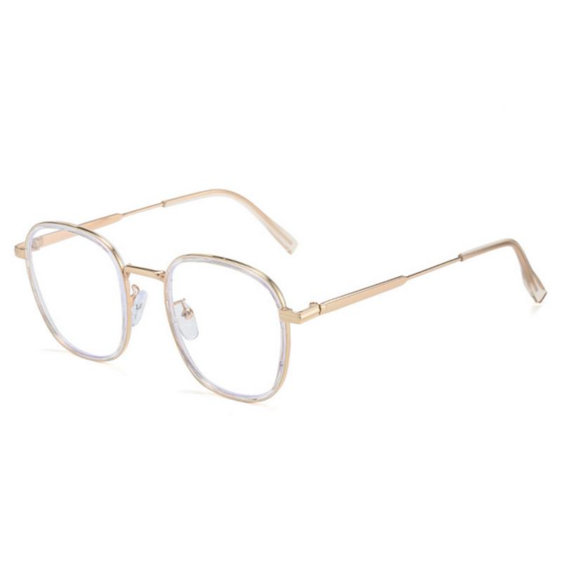 Square Myopia Glasses Metal Frame Women Men Eyeglasses TR90 Frame Prescription Eyewear 0 -0.5 -1.0 -2.0 -3.0 To -6.0 Diopter