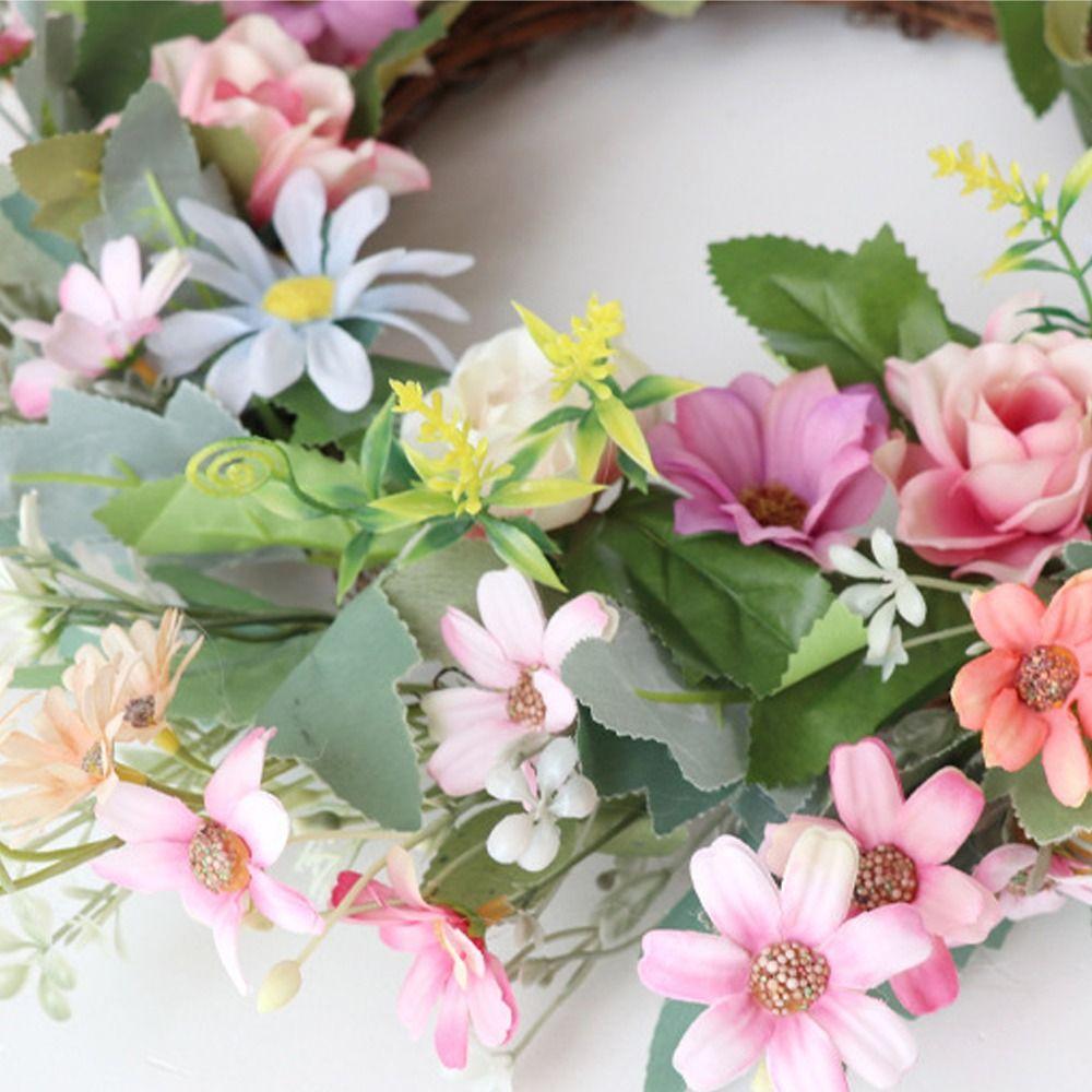 Handmade Artificial Daisy Wreath Spring Front Door Hanging Garlands  Kids Gifts