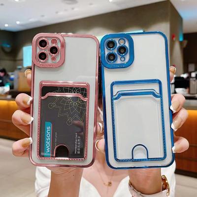 Caso titular do cartão para samsung s23 ultra s21 s22 plus s20 fe a53 5g a52 a51 a32 a22 a13 a14 a71 a72 a73 nota 20 capas macias banhadas