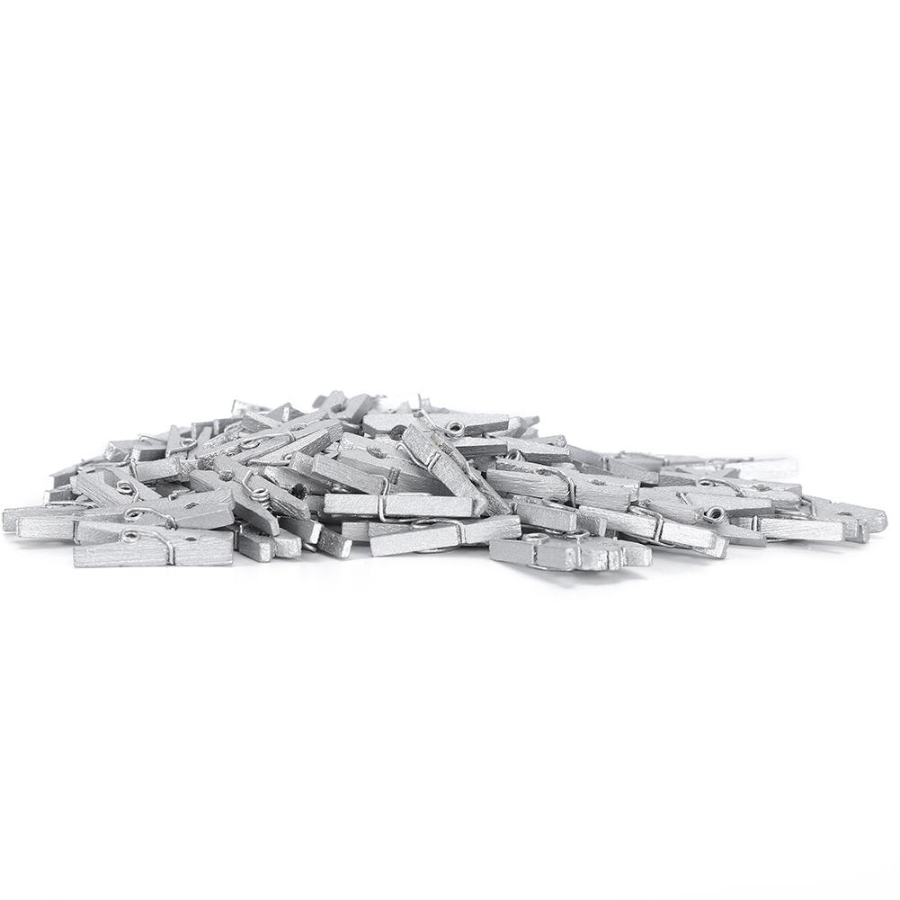 300pcs Mini Wooden Decoration Clips Pegs Clothespin for Photo Paper Scrapbooking Home Office