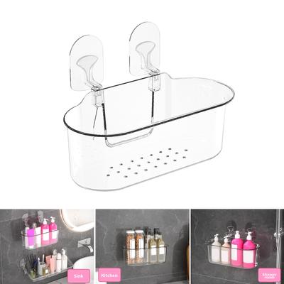 Durable Shower Shelf Heavy Duty Bathroom Storage with Suction Cups Space Saving Shower Storage Rack for Soap Shampoo