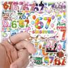 50-Set US Internet Celebrity Number Stickers: Perfect for Bottles, Phone Cases, Notebooks, & Planners.