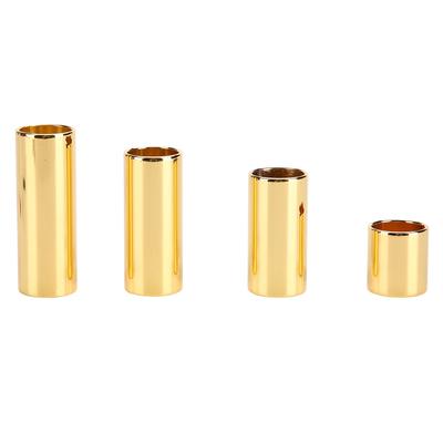 4pcs Set Electric Guitar Metal Slide Bar Guitars String Slides Golden