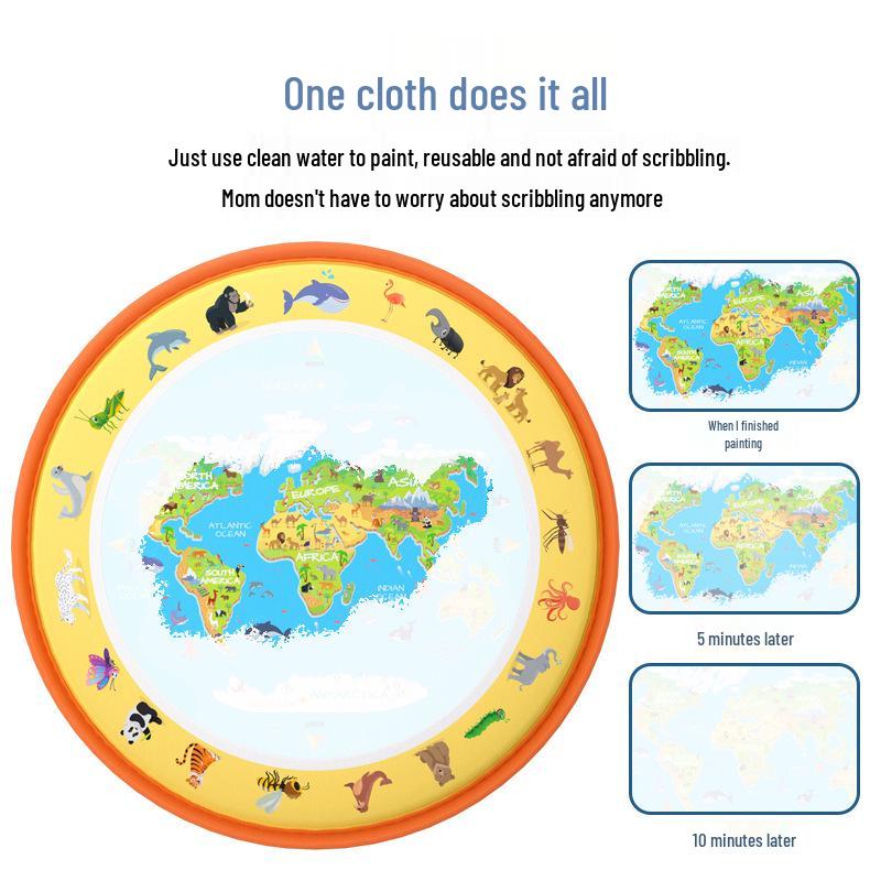 Magic Water Drawing Mat - 100×80cm Colorful Painting & Writing Blanket for Kids