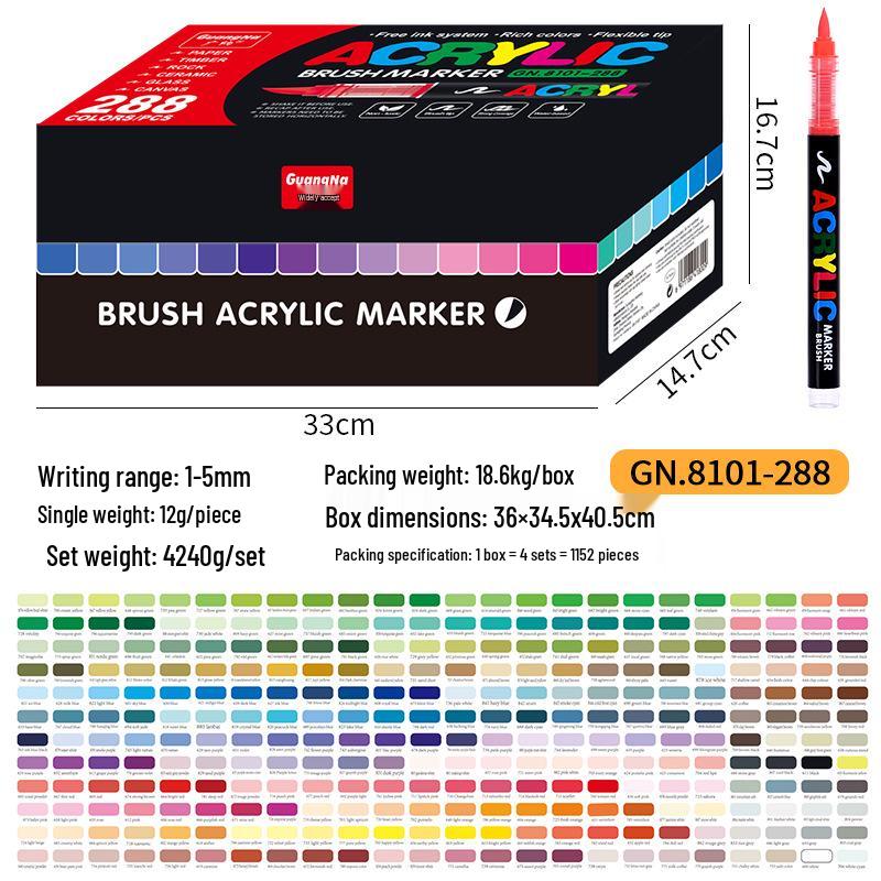 

Набор акриловых маркеров с мягким наконечником и цветных карандашей для студентов и аниме-арта