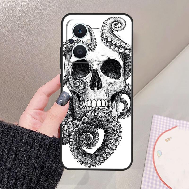 Funny Skull Funda For OPPO Reno 12 14 13 11 10 Pro 11F 12F 13F 14F 7 8 Lite OPPO Find X6 X5 X8 X9 Pro Case
