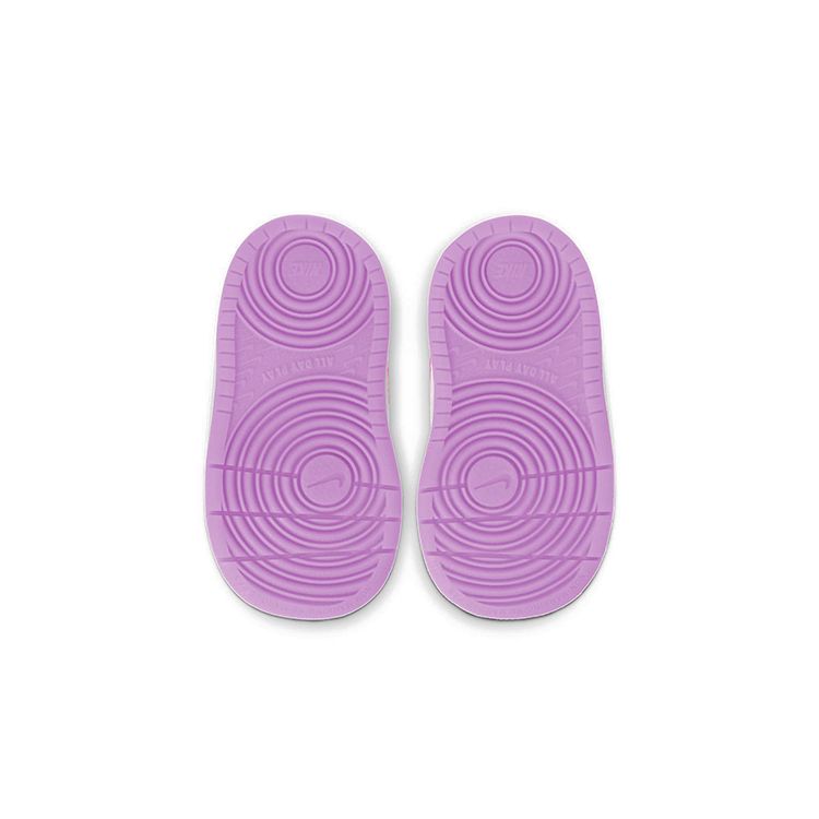 Nike Court Borough 2 Comfortable Lightweight Slip-Resistant Shock-Absorbing Durable Low-Top Walking Shoes Baby Shoes White Pink Purple BQ5453-111