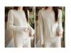 Elegant Autumn/Winter 100% Wool Slimming Pullover Sweater with Round Neck and Long Sleeves for Women