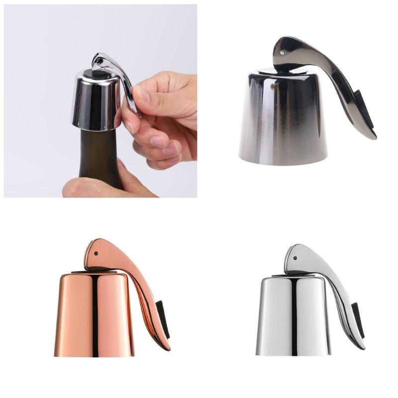 Stainless Steels Wine Bottle Stoppers Reusable Vacuum Leakproof Bottle Plugs Kitchen Tool Wine Preservations Sealing Plugs