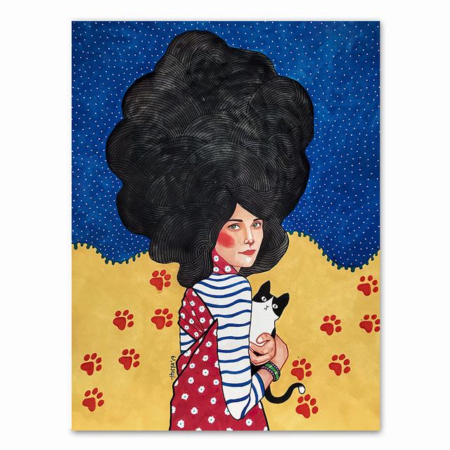 Abstrakte Mädchen Haar Blume Vogel Wand Kunst Leinwand Malerei Nordic Poster Und Drucke Vintage Wand Bilder Für Wohnzimmer Dekor kein Rahmen