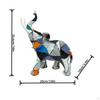Glossy Elephant Figurine Modern Statue Sturdy Resin Sculpture