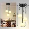 Suspension - NETTLIFE - 3 flammes - Abat-jour papier blanc - Compatible G9 - Style Scandinave/Moderne
