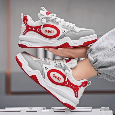 New Sports and Leisure Non-slip Board Shoes Male Teenagers Students Niche Thick Soled Bread Shoes Low Top Original