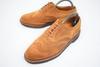 Crepe Sole Nubuck Leather Full Brogue Wingtip 26 Brown Suede Finish Dress Shoes Business(USED)