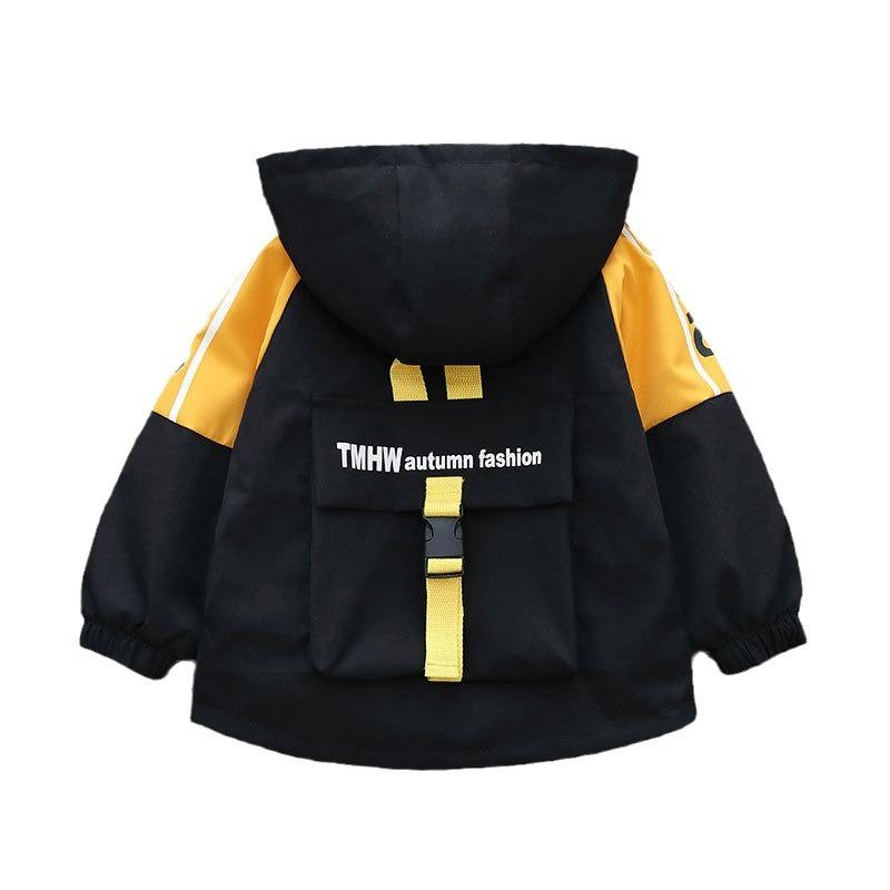 Boys' Outerwear Spring Autumn Windbreaker Medium Large Children's Thin Spring Casual Hooded Jacket