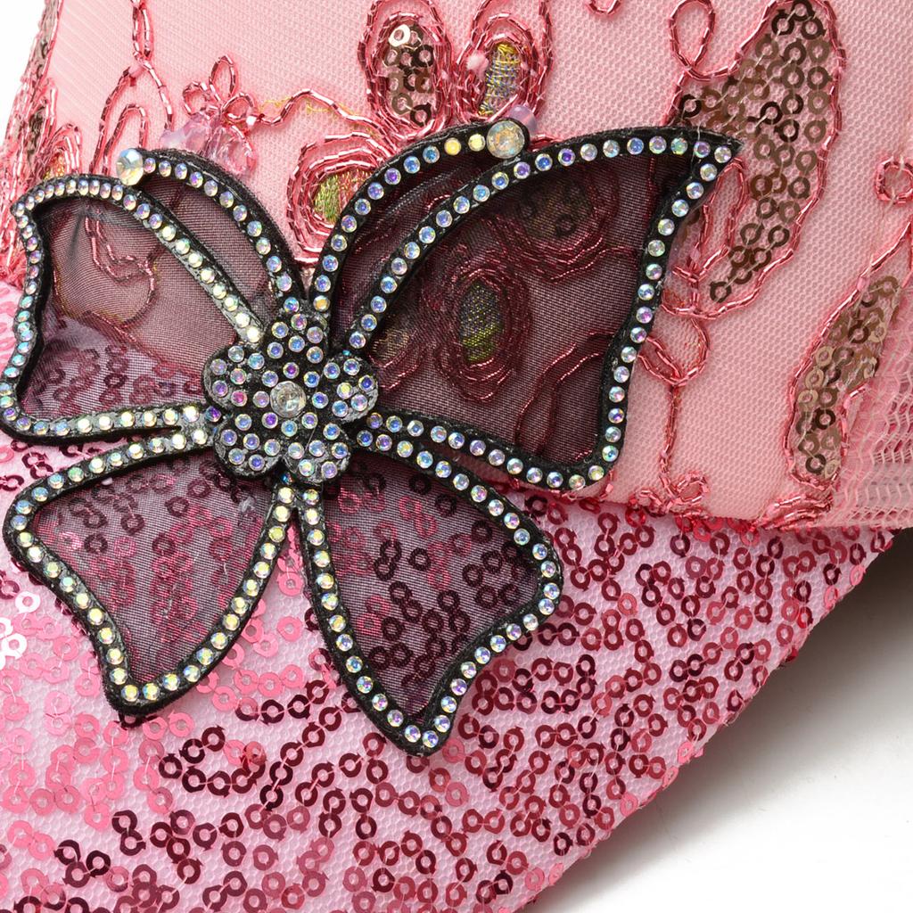 Northwood Summer Women Sequined Rhinestones Butterflies Baseball Caps Girls Sunoutdoor Breathable Sunshade Mesh Hats