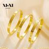 European Retro Zirconium & Titanium Bracelet - Fashionable, Versatile, Durable Gold Finish