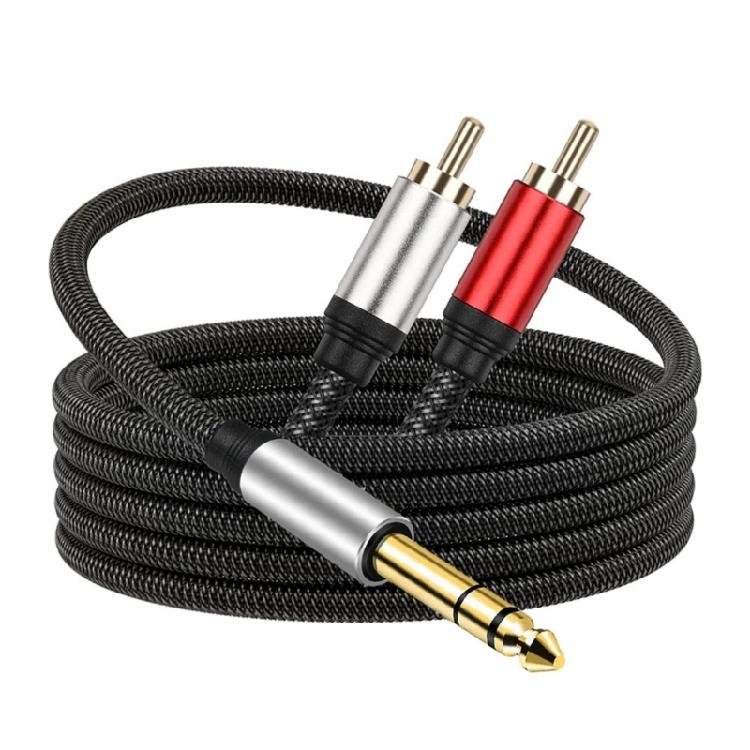 

6.35mm Male to 2RCA Male Stereo Sound Cable Y Adapter Cable for MP3,Tablets,HiFi Stereo System, Speaker 1