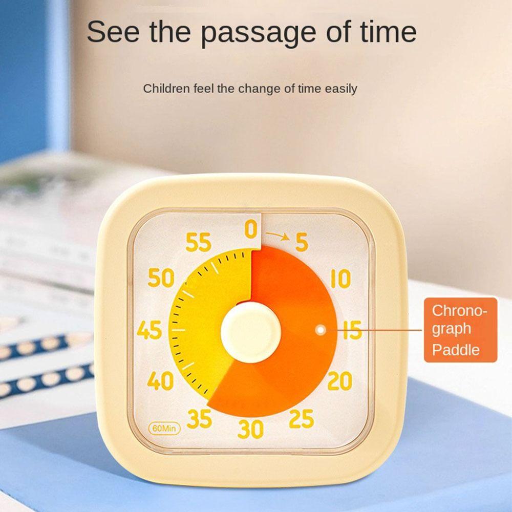 60-Minute Visual Timer Visualization Self-discipline Countdown Timer Square Loud Kitchen Cooking Timer Students Learning
