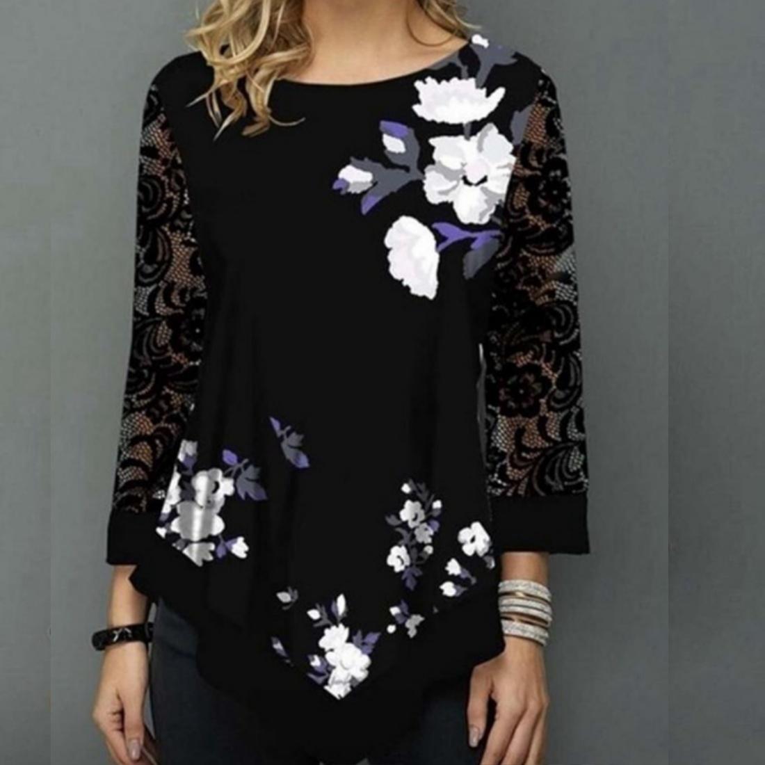 Весенний тренд Женская мода Повседневная рубашка с длинными рукавами и принтом в виде — фото 5