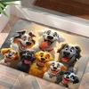 Ultra-Soft Flannel Dog Print Doormat – Non-Slip Fun Rug for Kitchen, Bathroom, Hallway, Office or Indoor/Outdoor Entry